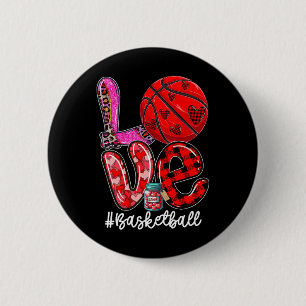 Love Bysketbyll Equipment Player Team Valentine's 6 Cm Round Badge