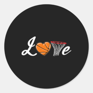 Love Bysketbyll Fan Player Coach Byller Men Women Classic Round Sticker