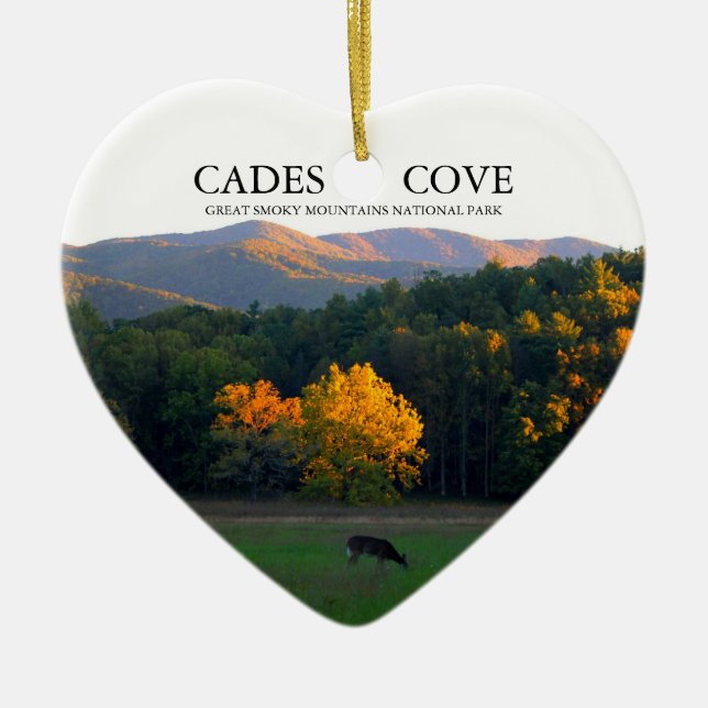 Love Cades Cove Christmas Ornament (Front)