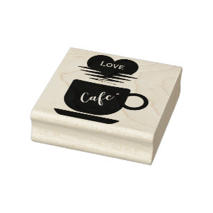 Love Cafe" Rubber Stamp