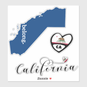 Love California, 3 Designs, Die Cut Stickers