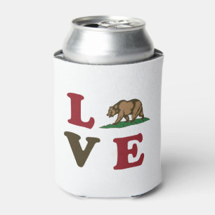 Love California Republic Grizzly Bear Can Cooler