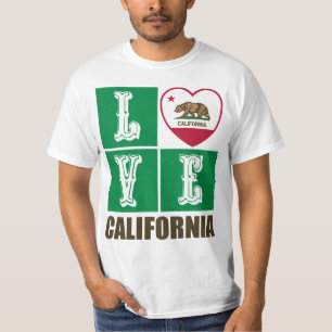 Love California Republic State Flag Heart Pride T-Shirt