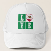 Love California Republic State Flag Heart Pride