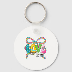 Love Came Down Luke 2_11 Merry Christmas Christian Key Ring
