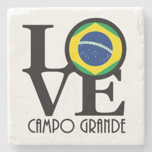 LOVE Campo Grande Stone Coaster