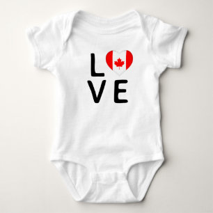 Love - Canada Flag Baby Bodysuit