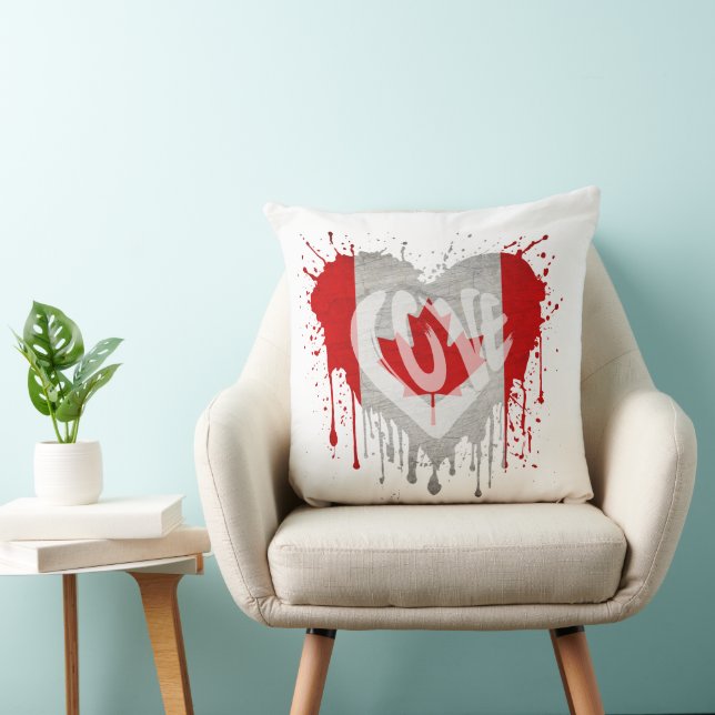 Love Canada Flag Cushion (Chair)