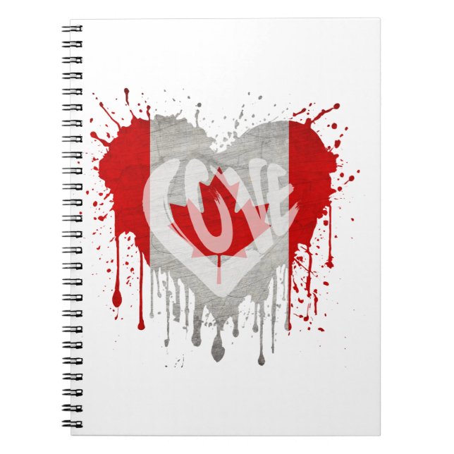 Love Canada Flag Notebook (Front)