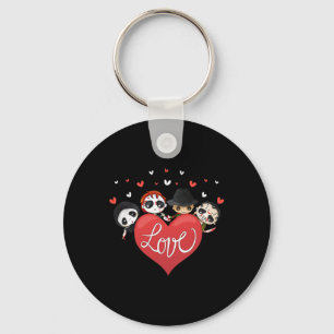 Love Candy Heart Cute Killer Horror Movie Anti Val Key Ring
