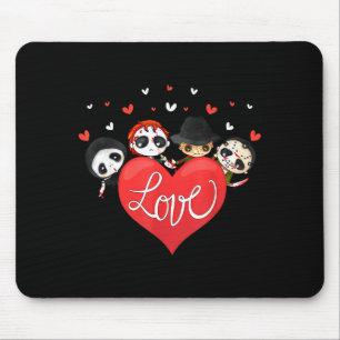 Love Candy Heart Cute Killer Horror Movie Anti Val Mouse Pad