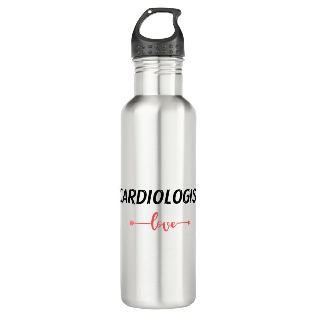 Love cardiologist 710 ml water bottle (Front)