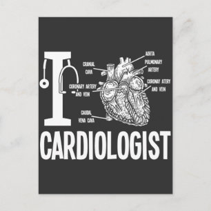 Love Cardiologist Heart Anatomy Medical Cardiology Postcard