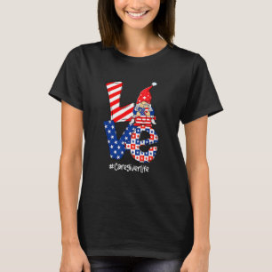 Love Caregiver Life Nurse Stethoscope Patriotic 4t T-Shirt