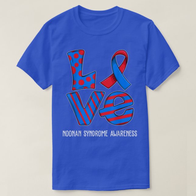 Love Cartoon Support Noonan Syndrome Awareness  T-Shirt (Design Front)