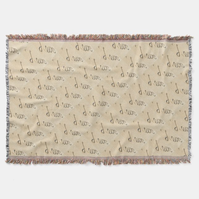 Love carved sign on the beach sand throw blanket (Front)