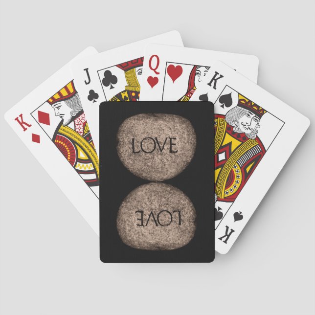 "Love" Carved Stone Playing Cards (Back)
