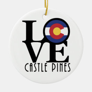 LOVE Castle Pines Ceramic Ornament