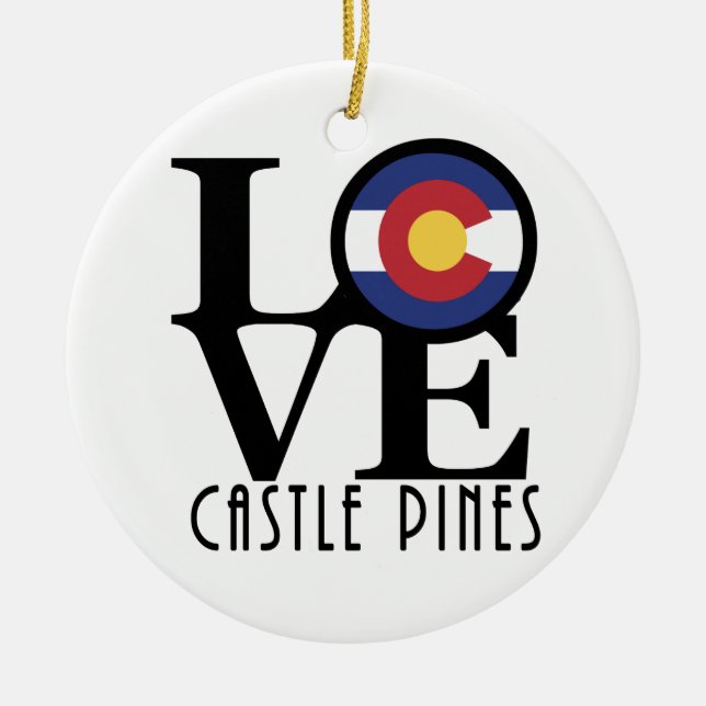 LOVE Castle Pines Ceramic Ornament (Front)
