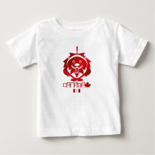 LOVE Castor/ Maple Flag Canada by Masanser Baby T-Shirt