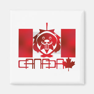 LOVE Castor/ Maple Flag Canada by Masanser Magnet
