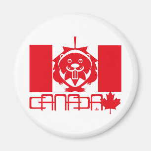 LOVE Castor/ Maple Flag Canada by Masanser Magnet