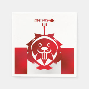 LOVE Castor/ Maple Flag Canada by Masanser Napkin