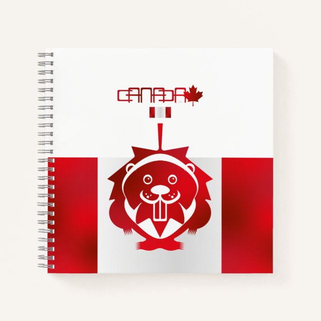 LOVE Castor/ Maple Flag Canada by Masanser Notebook (Front)