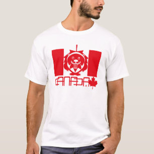 LOVE Castor/ Maple Flag Canada by Masanser T-Shirt