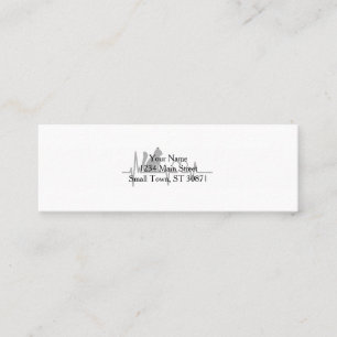 Love cat cardiogram - Choose background color Mini Business Card