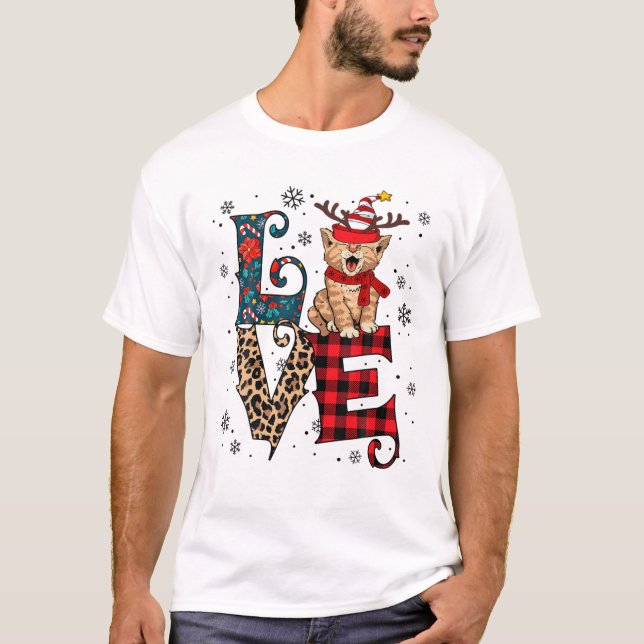 Love-Cat Christmas T-Shirt (Front)