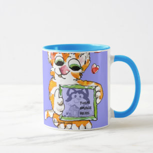 Love Cat Heart Mug to Personalise