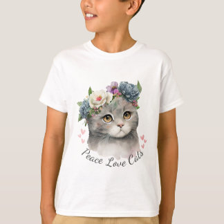 Love Cat Kid Boy T-Shirt
