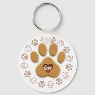Love Cat Paw Key Ring
