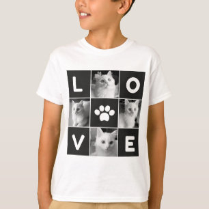 LOVE Cat Photo Collage Kids' T-Shirt