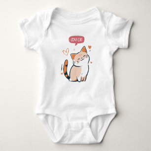 Love cat T-Shirt Baby Bodysuit