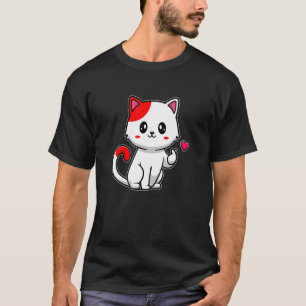 love cat with red heart T-Shirt