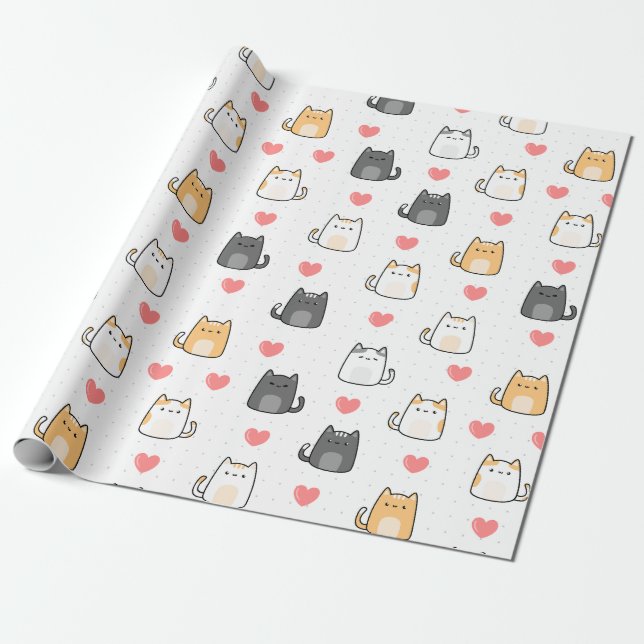 Love, Cat  Wrapping Paper (Unrolled)