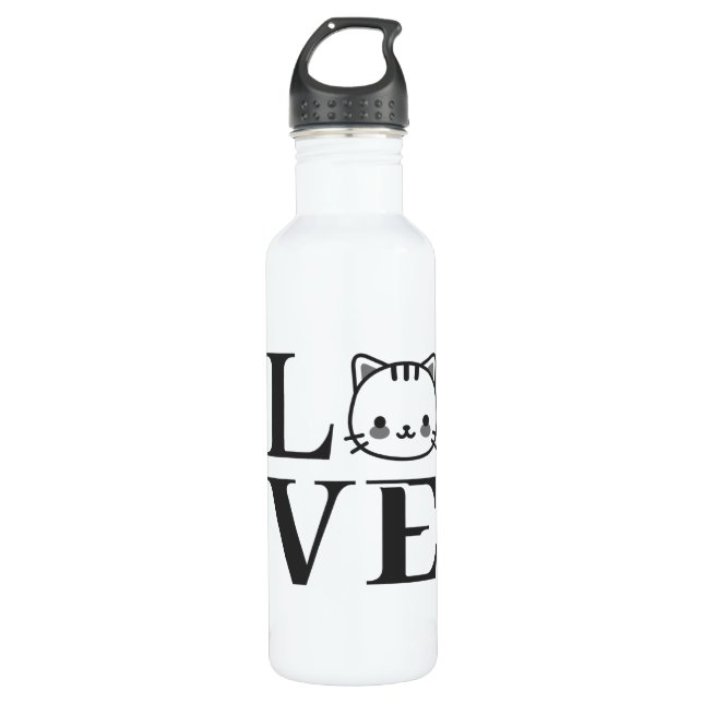 Love Cats 710 Ml Water Bottle (Front)