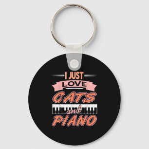 Love Cats And Ano Music Humor Pet Keyboard Fans  Key Ring