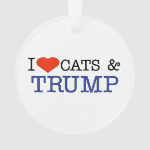 Love Cats and Trump Ornament