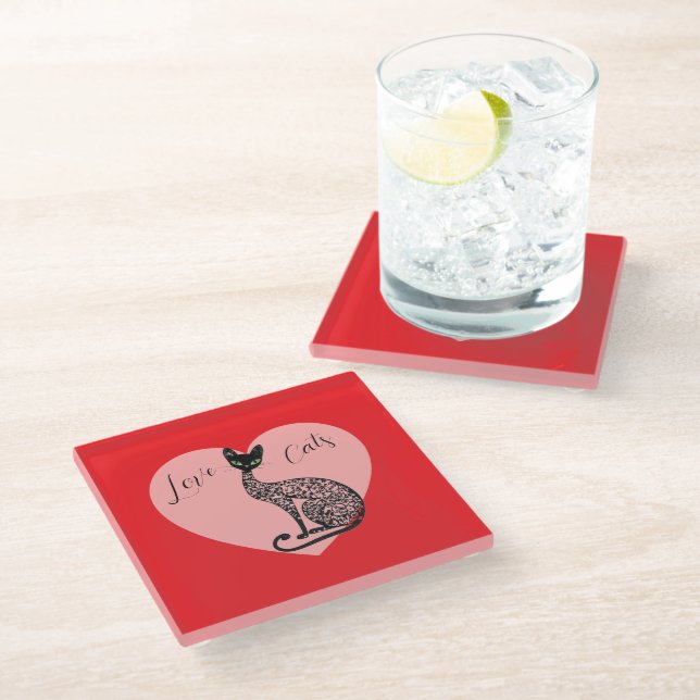 Love Cats Coaster (Angled)