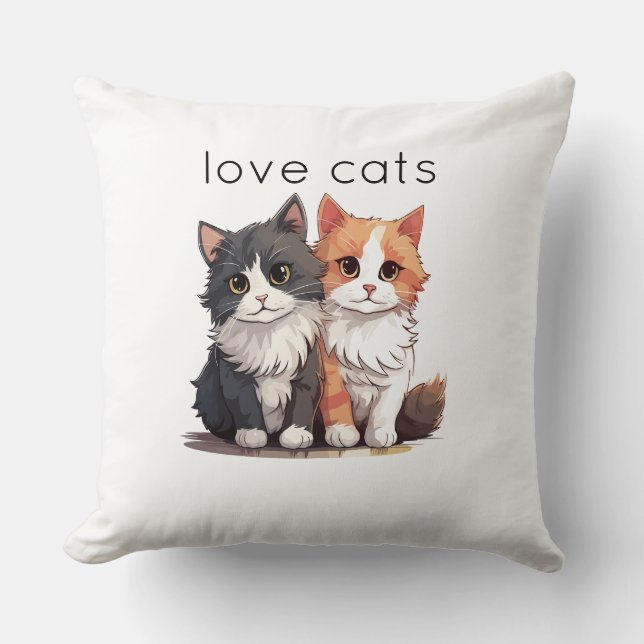 Love Cats Cushion (Front)