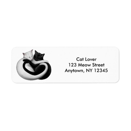 Love Cats Customisable Avery Label Return Address Label