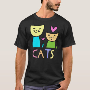 Love Cats Drawing By Jad Fair T-Shirt