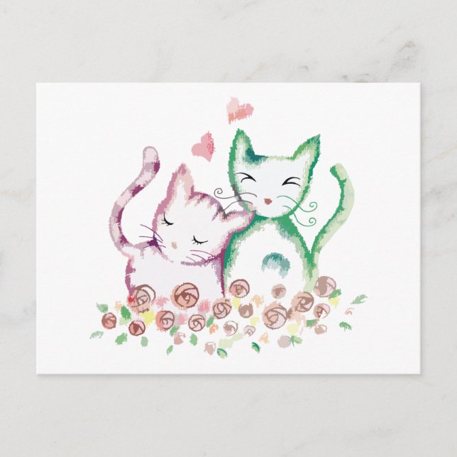 Love Cats Postcard (Front)