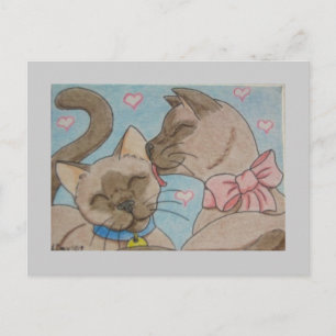 Love cats postcard