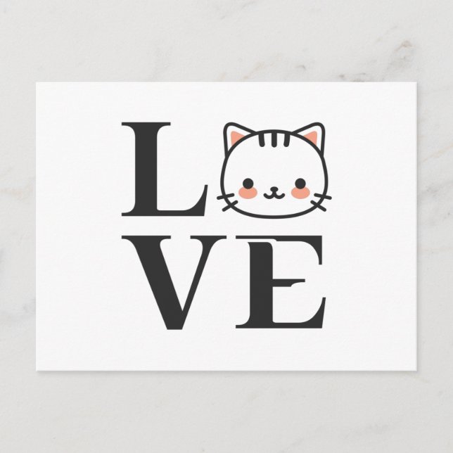 Love Cats Postcard (Front)