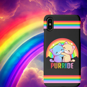 Love Cats Rainbow iPhone Case