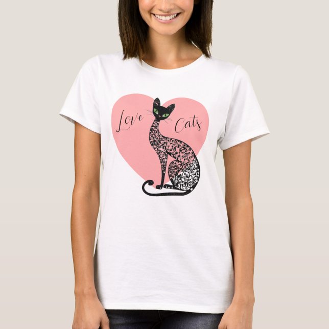 Love Cats  T-Shirt (Front)